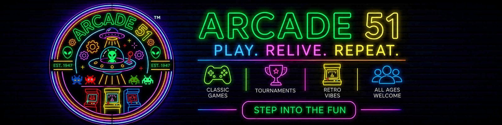 Arcade 51 — Play. Relive. Repeat.
